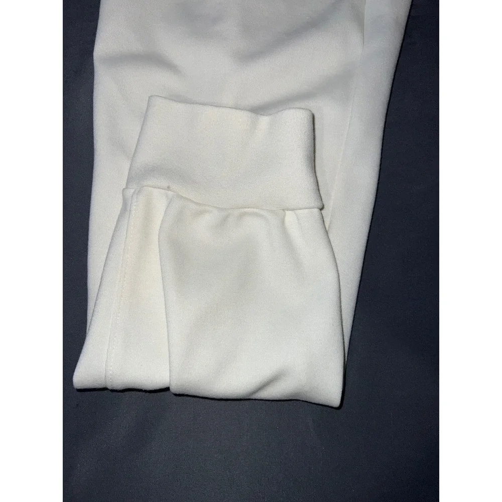 US Polo Assn Mens Jogger Sweatpants Cream White Fleece Cargo Pocket Size Medium